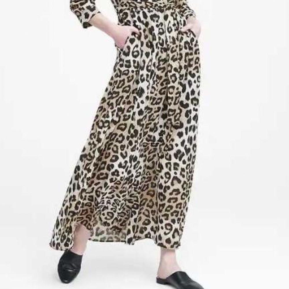Banana Republic Leopard Print Maxi Shirtdress | NWT - Picture 7 of 7